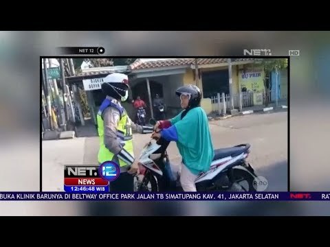 Viral Seorang Ibu Pelanggar Lalu Lintas Ini Marah Kepada Polwan - NET12