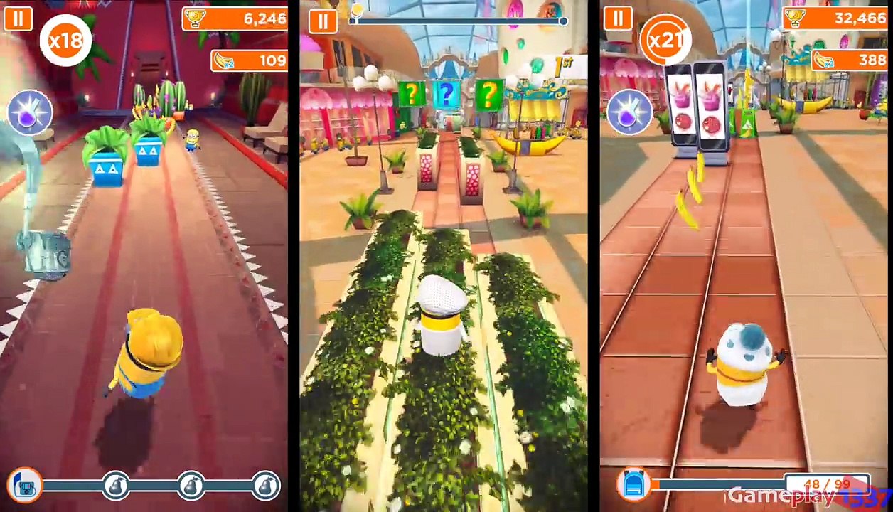 Despicable Me: Minion Rush - WORKER vs SINGER vs BABY - Costumes Review