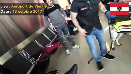 [VIDEO] Regardez: La police turque a inspecté vendredi à l'aide d'un chien renifleur les passagers autrichiens d'un vol