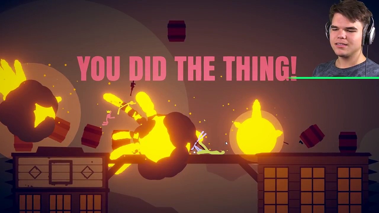 EXTREME DODGE THE BURNING LASER CHALLENGE! (Stick Fight)