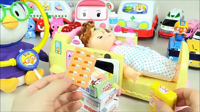 Ambulance baby doll car toy and Doctor Pororo