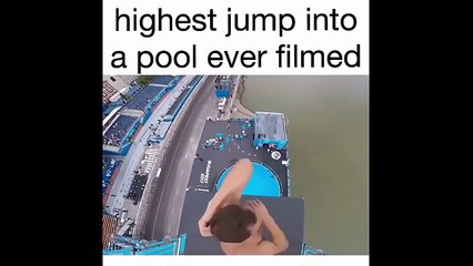 Highest Jump Into a Pool Ever Filmed