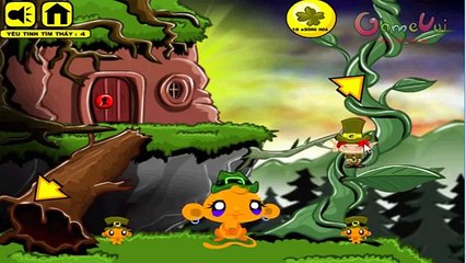 Hướng dẫn chơi game Chú khỉ buồn tìm yêu tinh - MONKEY GO HAPPY LEPRECHAUNS