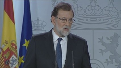 Rajoy quiere celebrar elecciones en Cataluña en cuanto se recupere normalidad