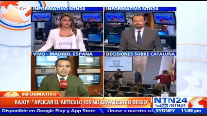 Mariano Rajoy pidió al Senado español el cese del Gobierno regional catalán y la celebración de elecciones