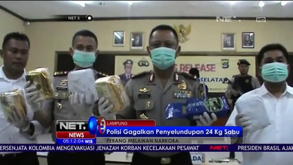 Download Video: Polisi Gagalkan Penyelundupan 24 Kg Sabu & Kurir Sindikat Narkoba Internasional - NET5