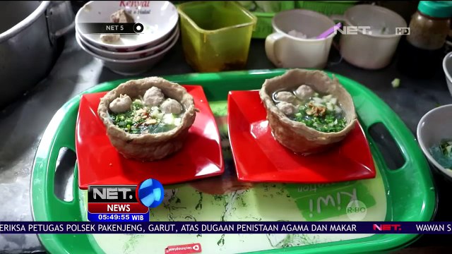 Sensasi Unik Memakan Bakso Sekaligus Mangkoknya - NET5