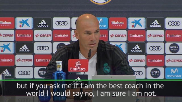 Am I the best coach in the world? Definitely not - Zidane