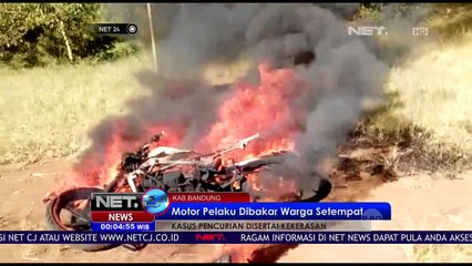 Motor Pelaku Pencurian Dibakar Warga Setempat di Bandung - Net 24