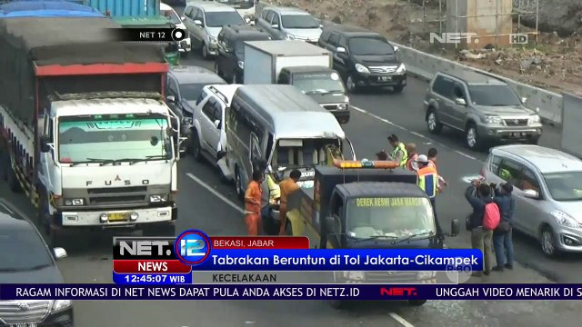 Tabrakan Beruntun di Tol Jakarta Cikampek - NET12