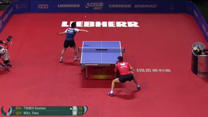 2017 Men's World Cup Highlights I Timo Boll vs Gustavo Tsuboi (R16)