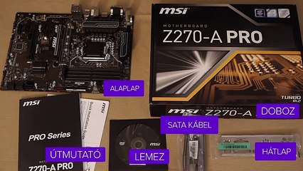 iPon Unboxing: MSI Z270A PRO alaplap