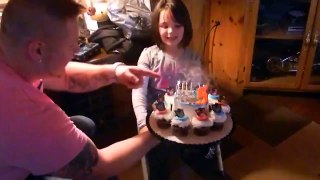 Dad drops daughter's birthday cake