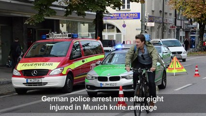 Suspect arrested after 8 hurt in Munich knife rampage