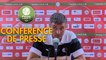 Conférence de presse Nîmes Olympique - Stade Brestois 29 (4-0) : Bernard BLAQUART (NIMES) - Jean-Marc FURLAN (BREST) - 2017/2018