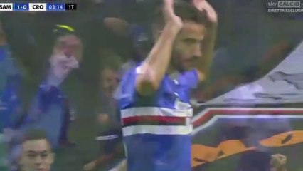 Gian Marco Ferrari Goal HD - Sampdoria 1-0 Crotone