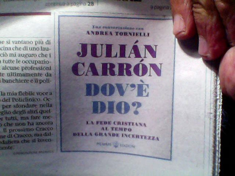 DOV'E' DIO ?  di Julian Carron
