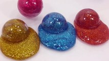 DIY How To Make Colors Marble Glitter Slime Ball Learn Colors Slime Numbers Counting Baby Doll