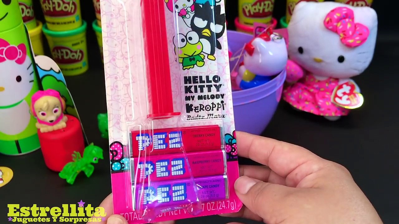 HUEVO SORPRESA GIGANTE DE HELLO KITTY de Plastilina PLAY DOH Juguetes en español