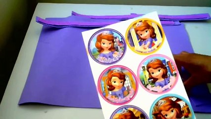 COMO HACER BOLSITA DE GOMA EVA PRINCESITA SOFIA
