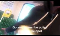 British teenager assaults passengers in a train for no reason (with Subtitles)