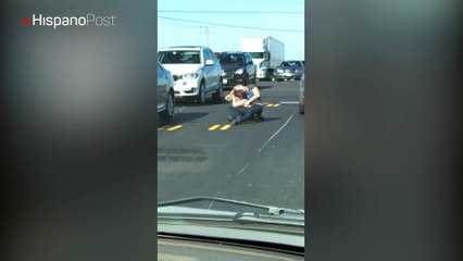 Dos mujeres sin nada de clase se pelean en plena avenida
