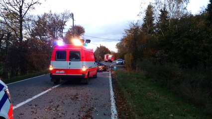 Accident de la route à Waimes, rue Monsonrû