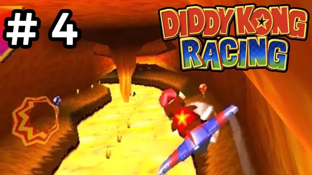 Diddy Kong Racing - #4 [Juwgle Falls - Hot Top Volcano] Corrida de kart e avião