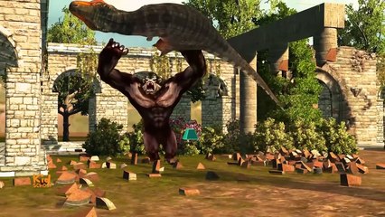 Dinosaur Vs Alligator - Kingkong, Elephant and animals Cartoons for children