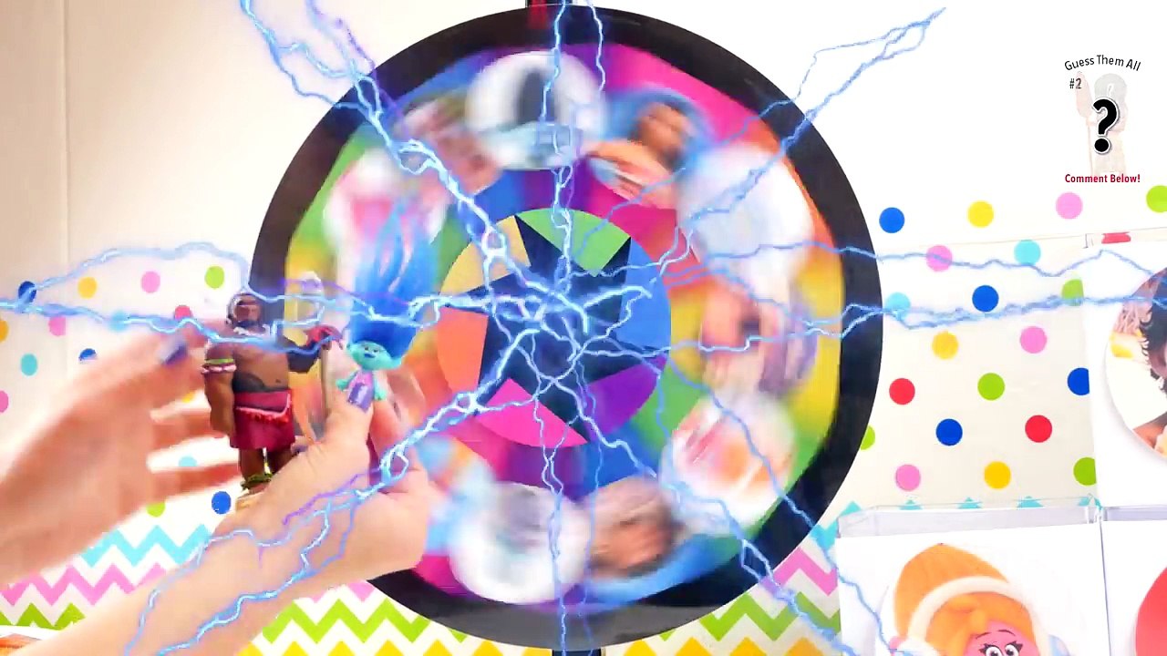 Moana & Trolls Spin the Wheel Game! Toy Surprises. Poppy Moana Bridget VS Chef Tamatoa Lava Monster!