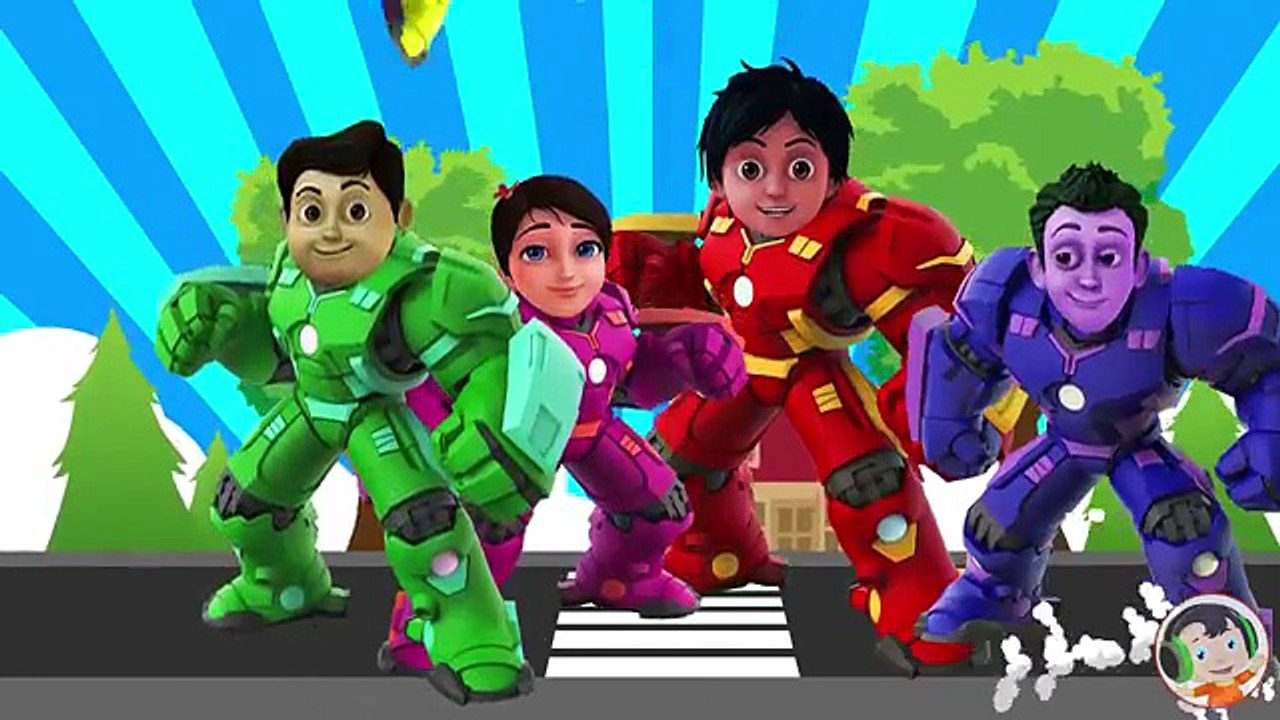 Shiva Hulkbuster VS Hulk Finger Family Song - Learn Colors for Kids and Toddlers