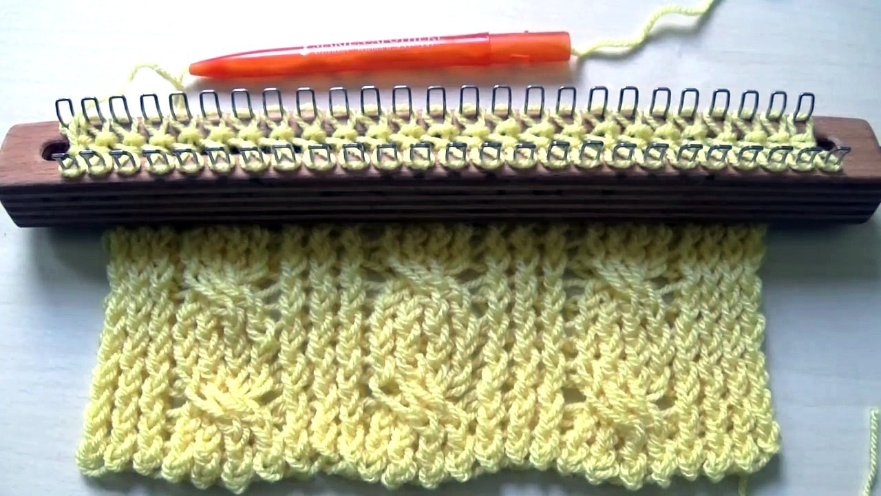 Strickstab Strickrahmen Strickleiste #2 Zopfmuster