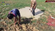 Amazing little boys catching fish - The little boys catching fish in fishing season