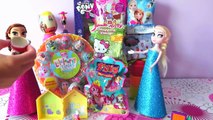 Frozen Elsa and Anna Disney Princesses Kinder Surprise Eggs Unboxing MLP Hello Kitty