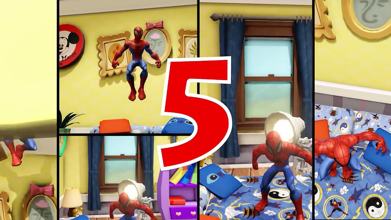 5 Little Spiderman Jumping on the Bed & Yankee Doodle Song | Nursery Rhyme Playlist with Spider-Man