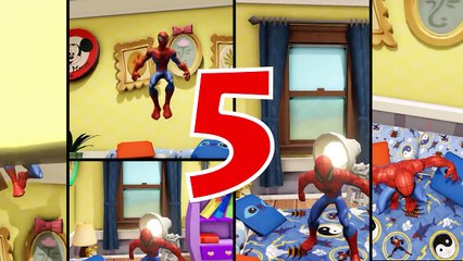 5 Little Spiderman Jumping on the Bed & Yankee Doodle Song | Nursery Rhyme Playlist with Spider-Man