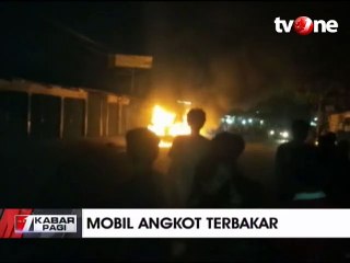 Mobil Angkot Terbakar Habis di Kawasan Karawaci