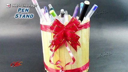 DIY Pen stand with icecream sticks | How to make | JK Arts 919