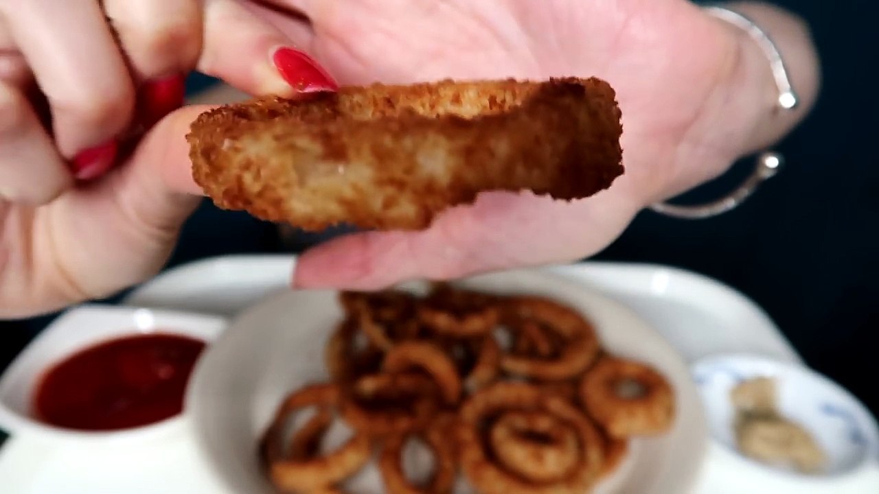 ASMR BEST ONION RINGS Ever!