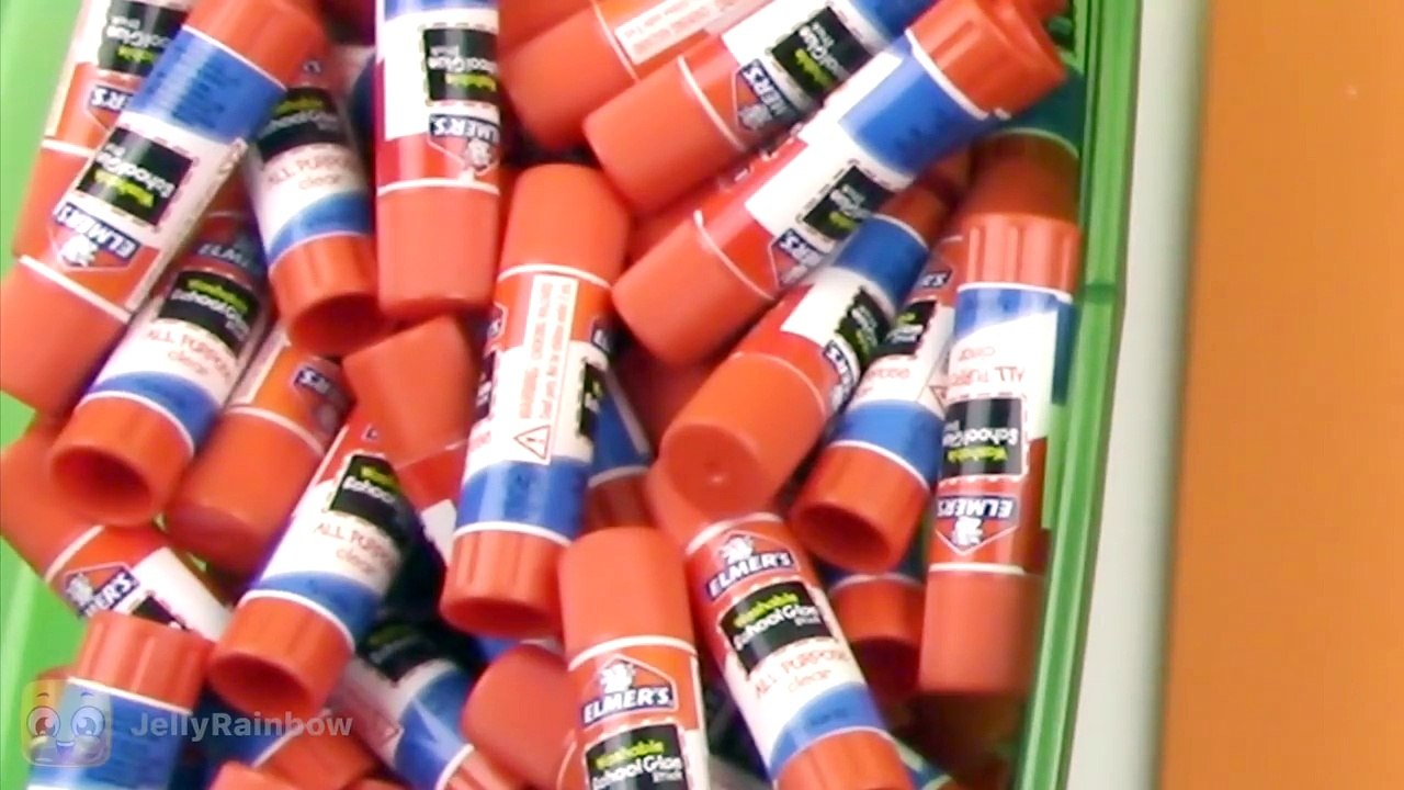 How To Make Glue Stick Slime! Giant Fluffy Slime No borax, liquid starch, detergent! 100 Layers Glue