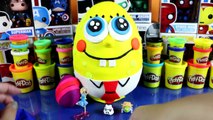 Giant Surprise Eggs Spongebob Play Doh kinder Barbie Sonic Mario Disney surprise toys