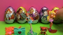 ВИНКС Клуб яйца с сюрпризом открываем киндер Oeufs Winx Club avec Kinder Surprise ouverte
