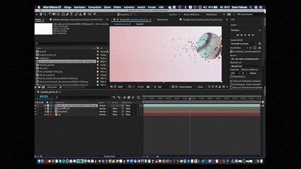 AfterEffekt  Cinema4D Partikel Baseball in After Effekt _ Teil 3