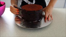 How to ganache your cake for fondant sharp edges