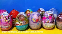 10 Chocolate Surprise eggs! Sorpresa Princess Hello Kitty Dora Cars Peppa Angry Birds