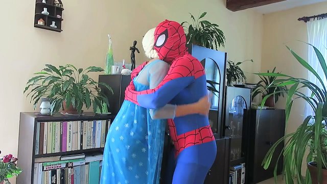 SPIDERMAN & FROZEN ELSA vs MALEFICENT! Bubble Gum Challenge! Fun Superhero in Real Life