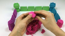 DIY Colors Kinetic Sand Building Pyramid Sky Castles Molds Fun & Creative for Kids Rhymes