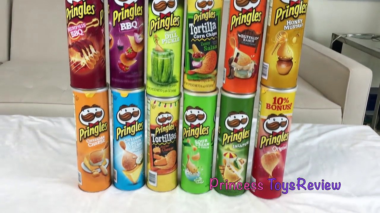 PRINGLES CHALLENGE Blind Fold Potato Chip Tasting Contest Captain America Ironman Finding Dory Toys