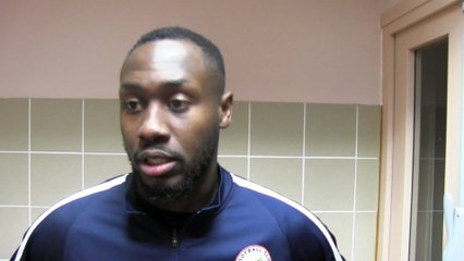 Réaction de Thernand Bakouboula, attaquant d'Échirolles après Échirolles - Villefranche (1-3)