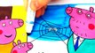 Family Peppa Pig Coloring Pages for kids. Art Coloring with Colored Markers Video